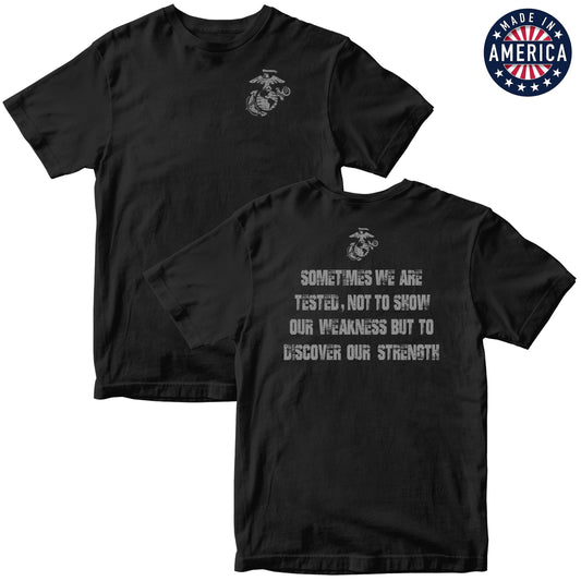 USA Discover Strength 2-Sided Black Tee