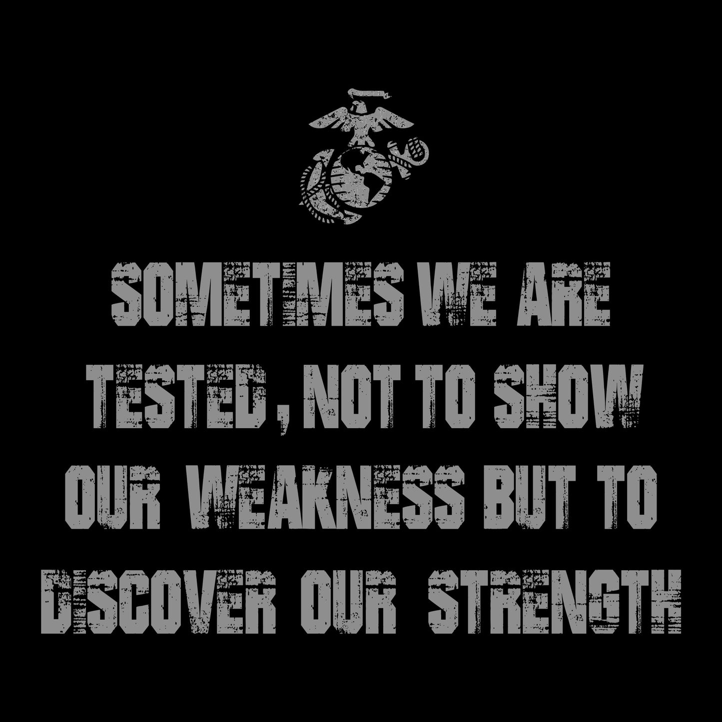 USA Discover Strength 2-Sided Black Tee