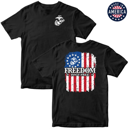 USA Freedom Isn't Free 2-Sided Black Tee