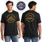 USA Gold Vintage Bulldog 2-Sided Black Tee