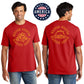 USA Gold Vintage Bulldog 2-Sided Red Tee