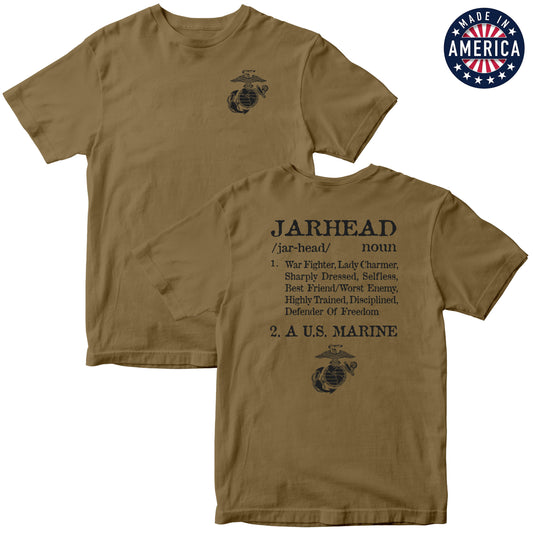 USA Jarhead 2-Sided Coyote Tee