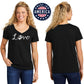 USA Love EGA Women's Black V-Neck Tee