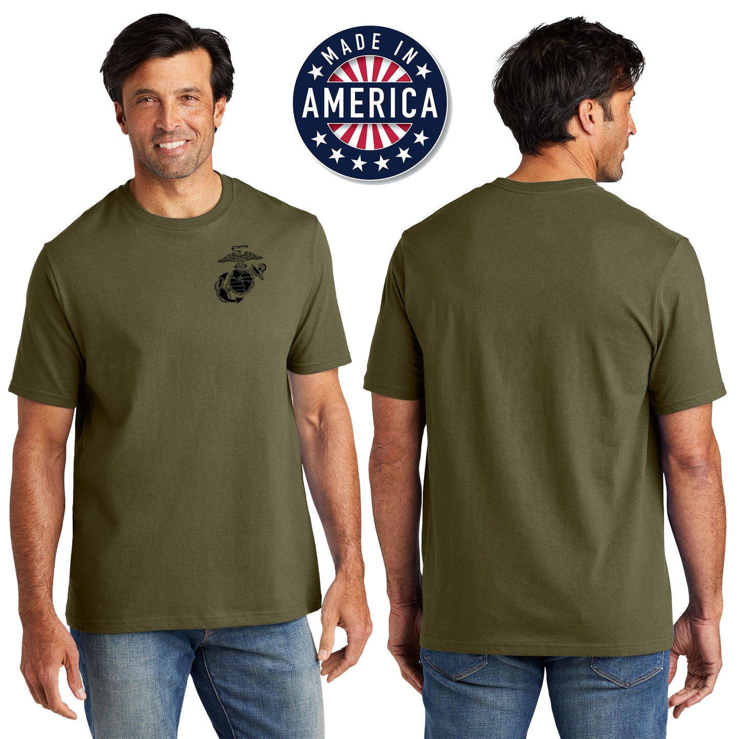 USA EGA Chest Seal OD Green Tee