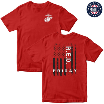 USA Red Friday 2-Sided Freedom Flag Red Tee