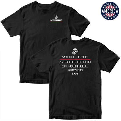 USA Reflection of Will 2-Sided Black Tee