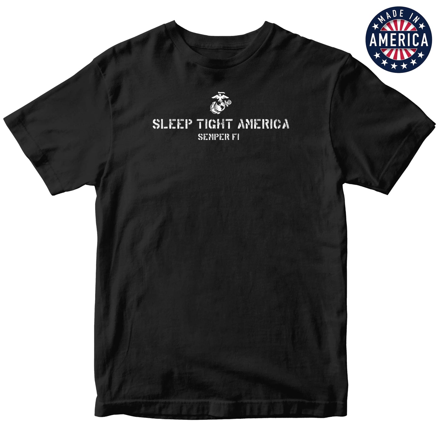 USA Sleep Tight Black Tee