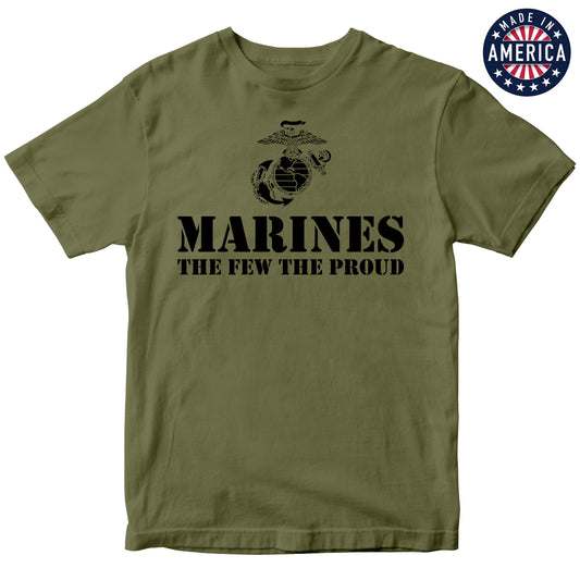 USA The Few The Proud OD Green Tee