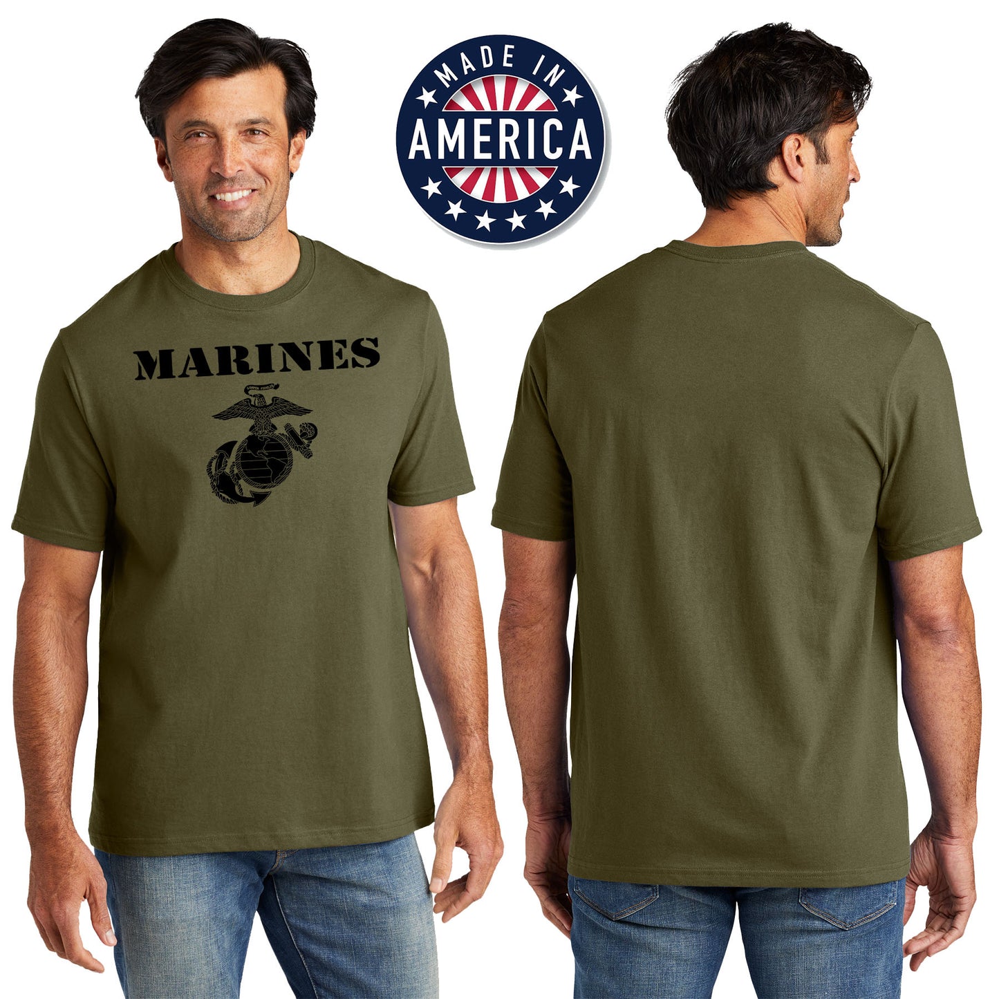 USA Vintage OD Green Tee