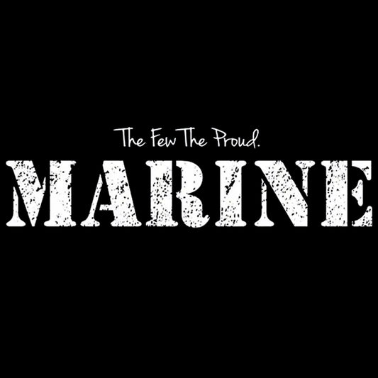 USA The Few The Proud Marine Women's Black V-Neck Tee