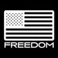 USA Freedom Flag Chest Seal Women's Black V-Neck Tee