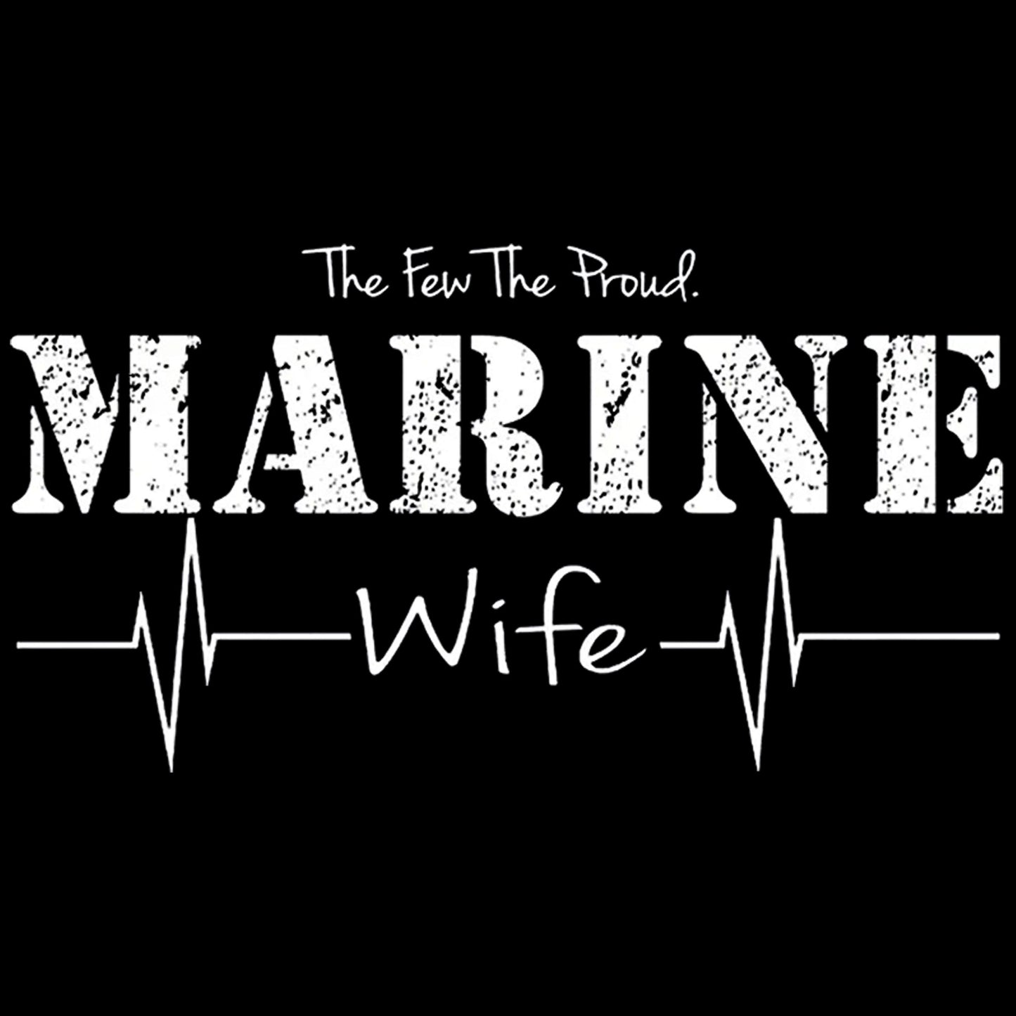 USA Marine Wife Women's Black V-Neck Tee