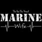 USA Marine Wife Women's Black V-Neck Tee