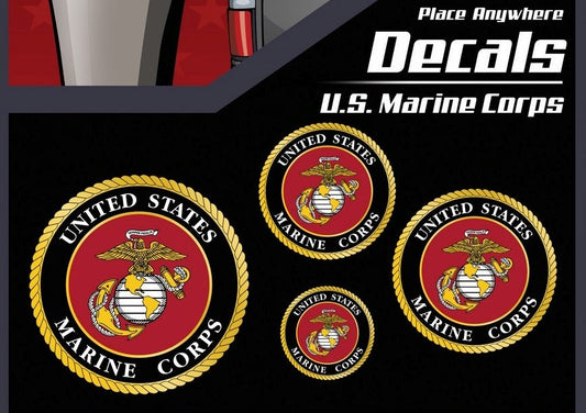 USA U.S. Marine Corps Seal Logo Decals 4 Pack