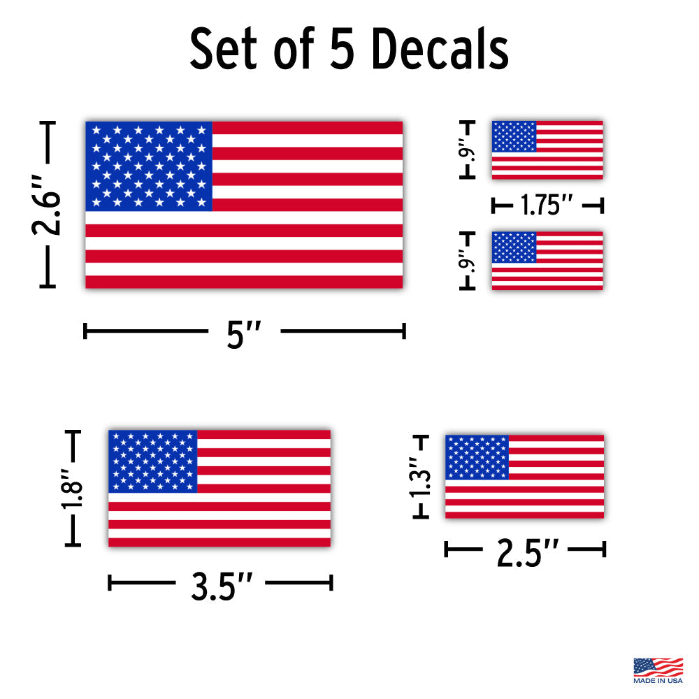 USA American Flag Decals